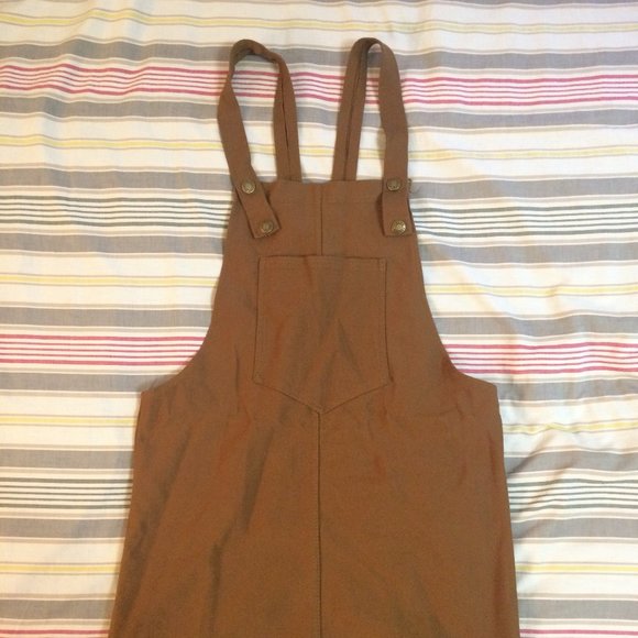 Brown Overall Dress - Picture 1 of 6